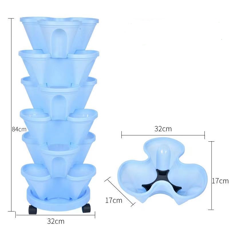 Stackable Plastic Strawberry V - огляд і ціна Hydroponic Tower Planter