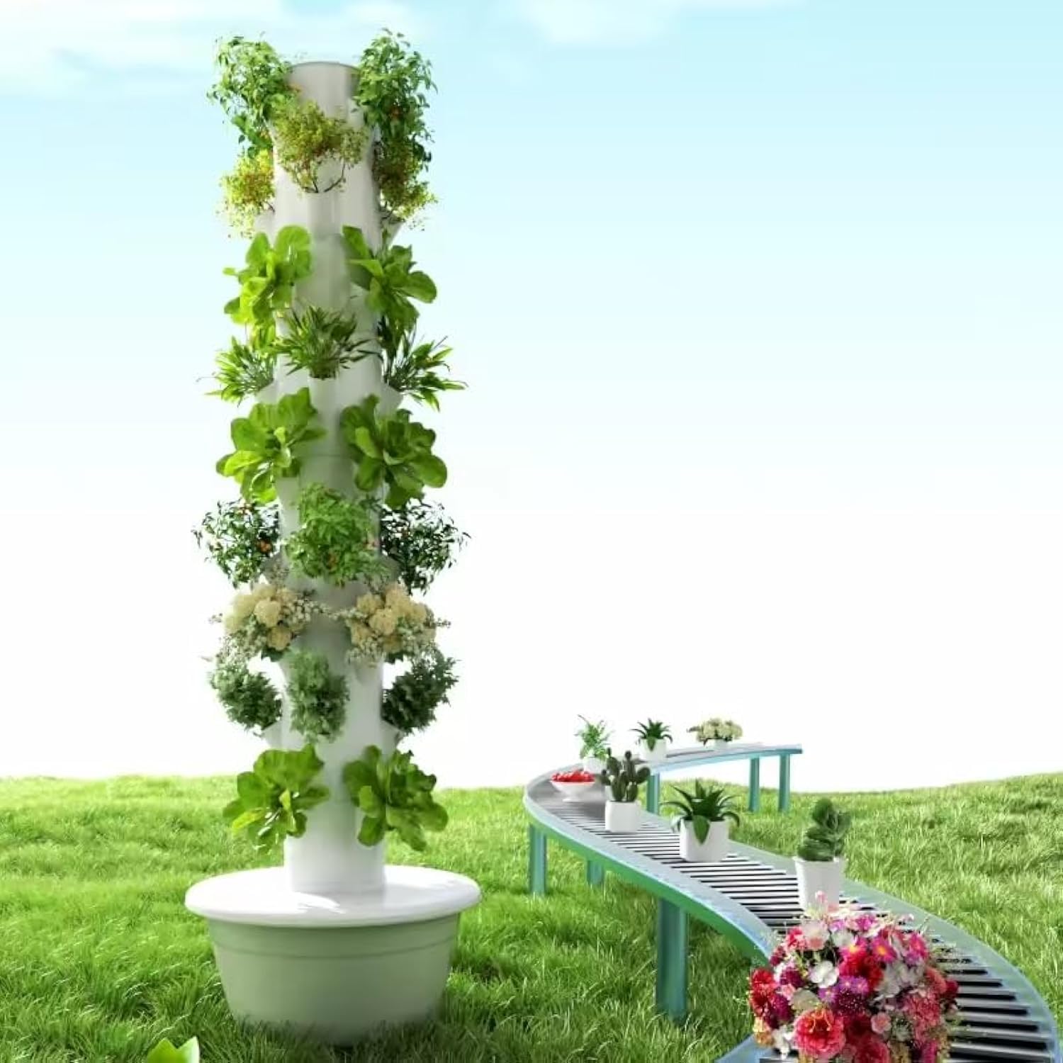 Vertical Hydroponic Grow Tower - огляд і ціна Hydroponic Tower Planter